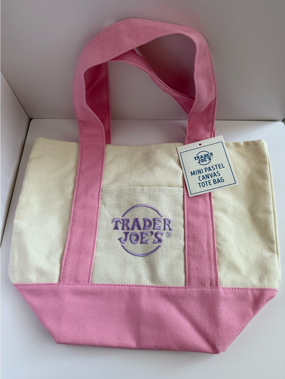 Trader Joe’s Mini Pastel Canvas Tote Bag
